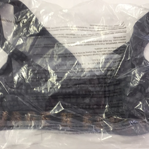 NWT Savage Fenty Women's Bralette Bra in All Over Black Print Size 1X NWT - Picture 9 of 9